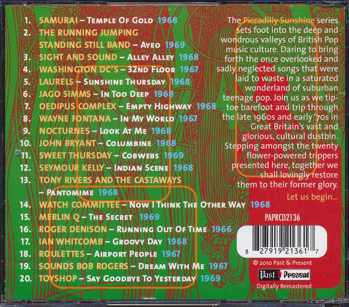 Samurai, Jago Simms, Nocturnes, Marlin Q, Roulettes, Toyshop, Oedipus Complex, Etc. - Piccadilly Sunshine Part 5: British Pop Psych And Other Flavours 1966-1969
