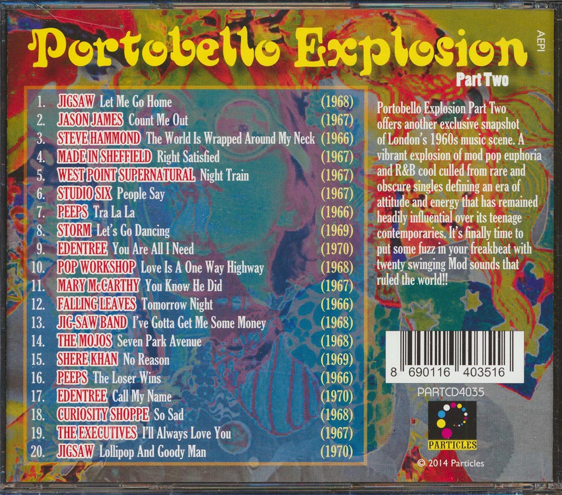Jigsaw, Peeps, Storm, The Mojos, Curiousity Shoppe, Etc. - Portobello Explosion Part 2: The Mod Pop Sound Of Swinging London