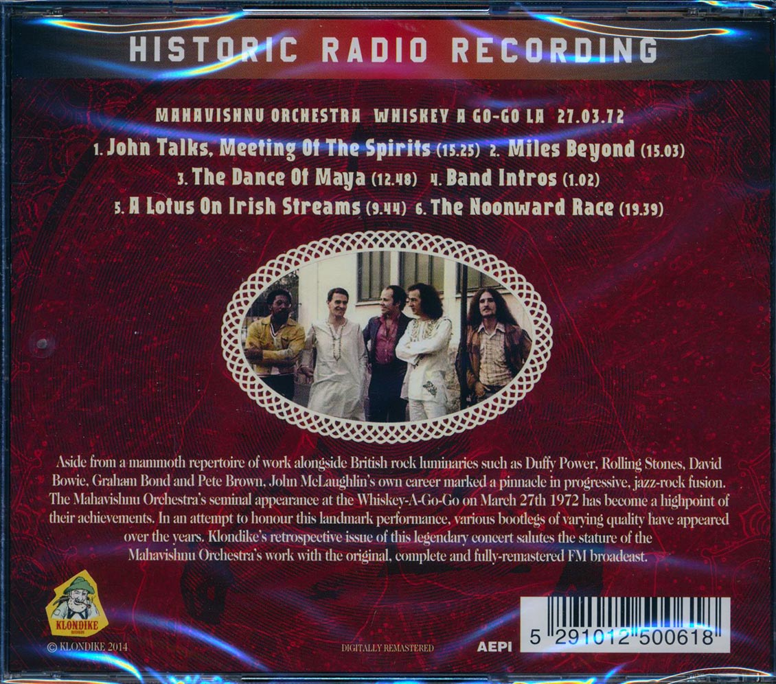 Mahavishnu Orchestra - Whickey A Go-Go March 27, 1972