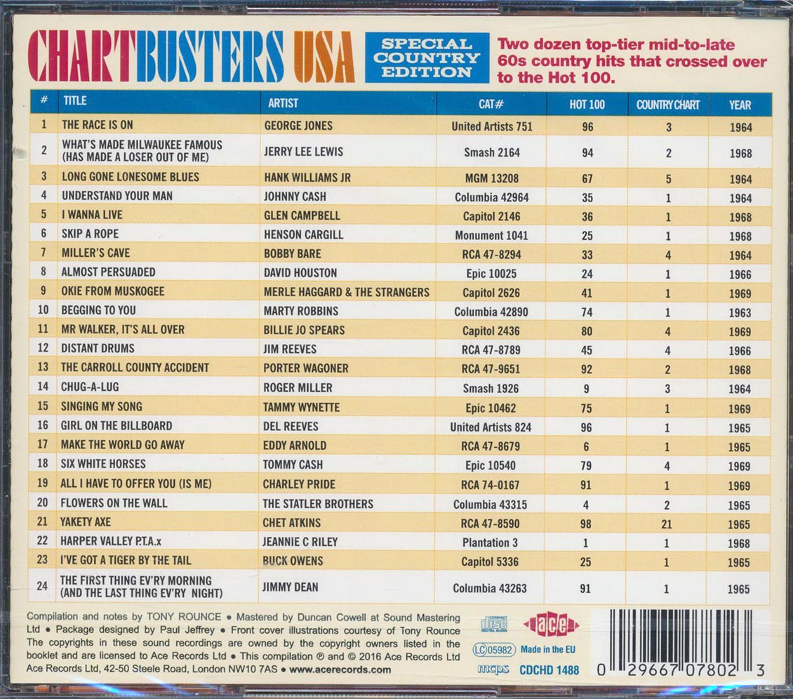 Various - Chartbusters USA: Special Country Edition (incl. large booklet)