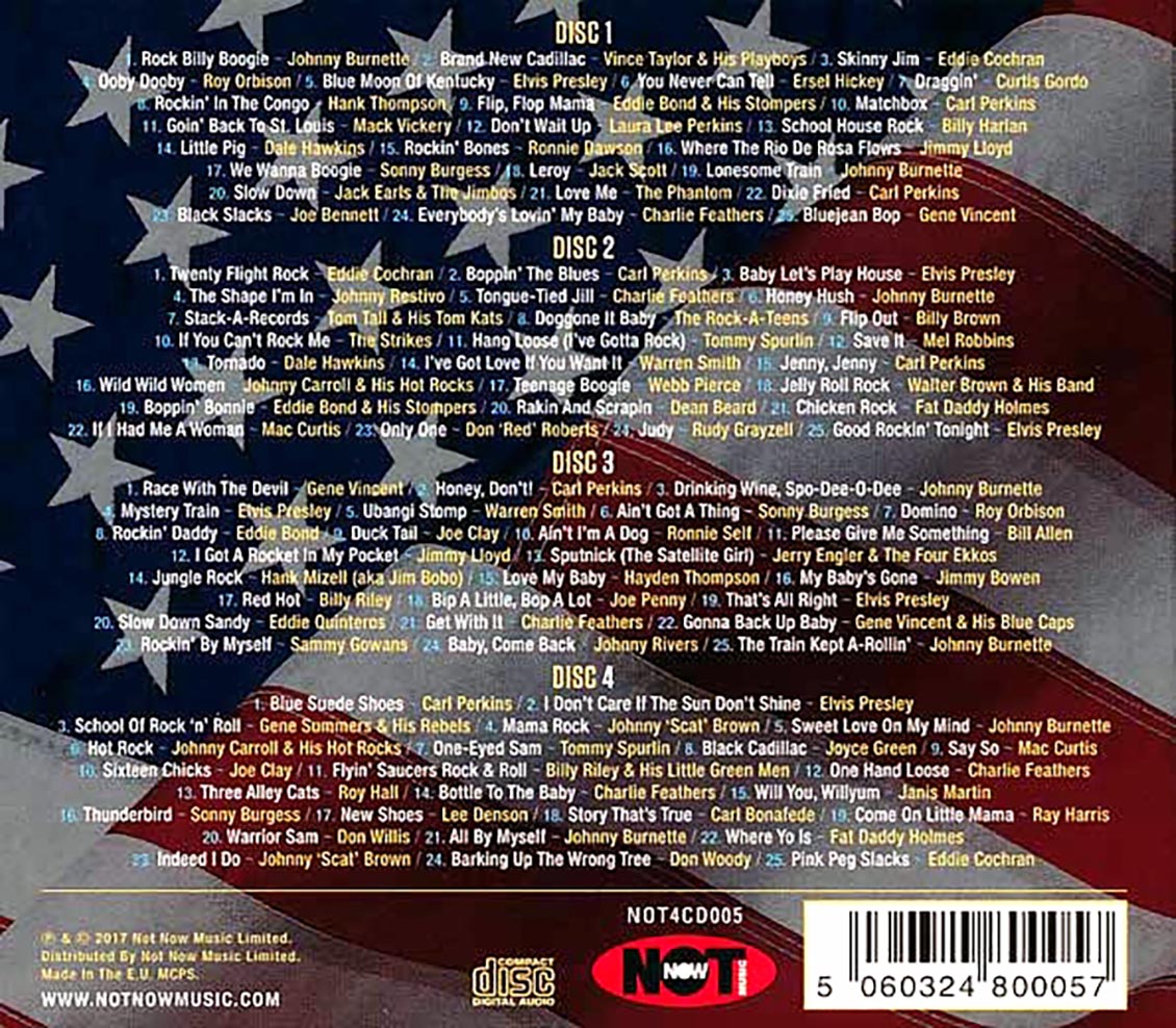 Various - 100 Rockabilly Greats (100 tracks) (4xCD) (deluxe 4-fold digipak)