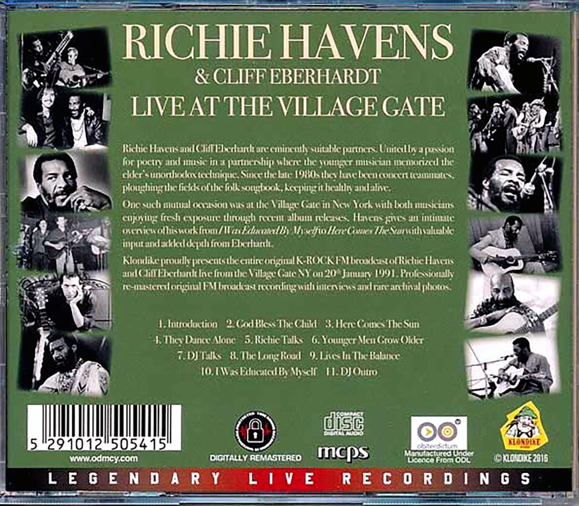 Richie Havens & Cliff Eberhardt - Live At The Village Gate (remastered)