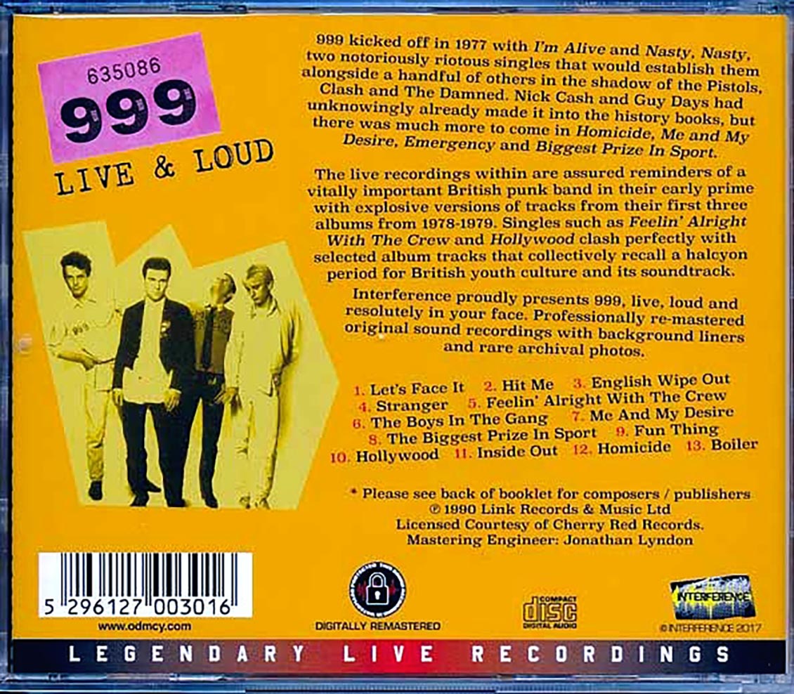 999 - Live & Loud (remastered)