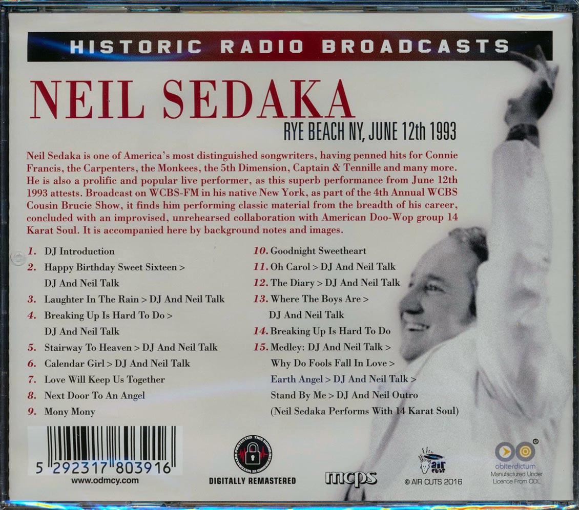 Neil Sedaka - Rye Beach NY, June 12th 1993 (remastered)