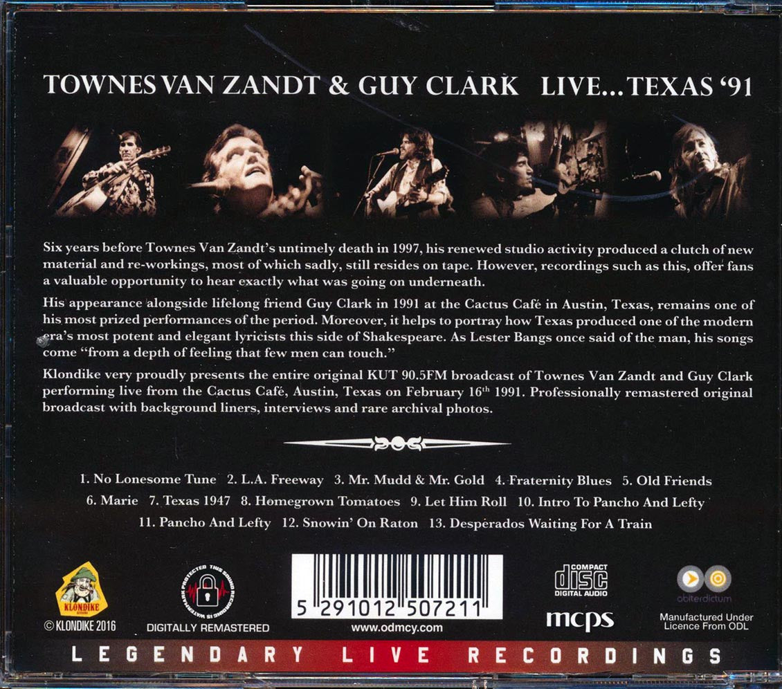 Townes Van Zandt & Guy Clark - Live Texas '91 (remastered)