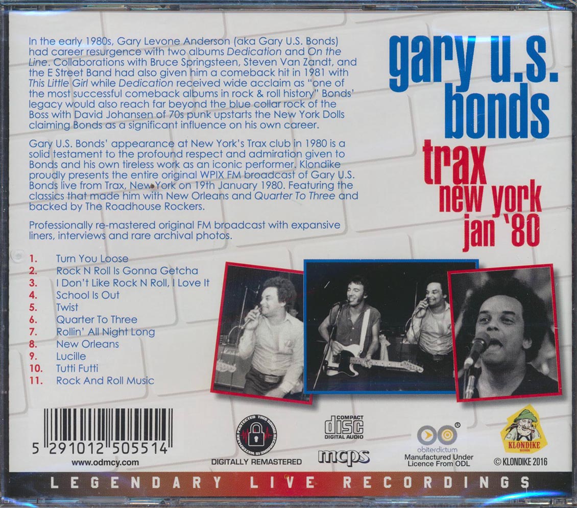 Gary US Bonds - Trax New York Jan '80 (remastered)