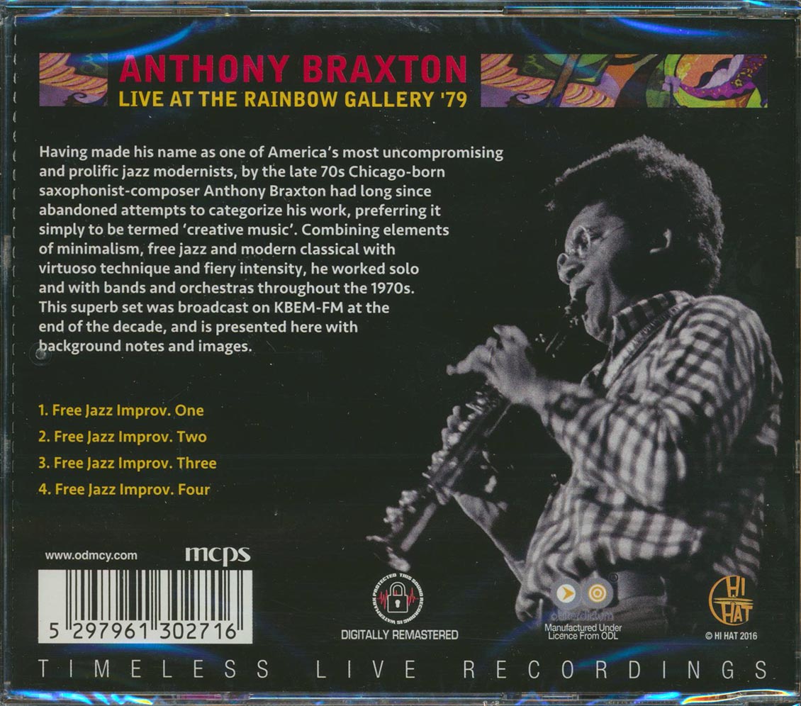 Anthony Braxton - Live At The Rainbow Gallery '79 (remastered)
