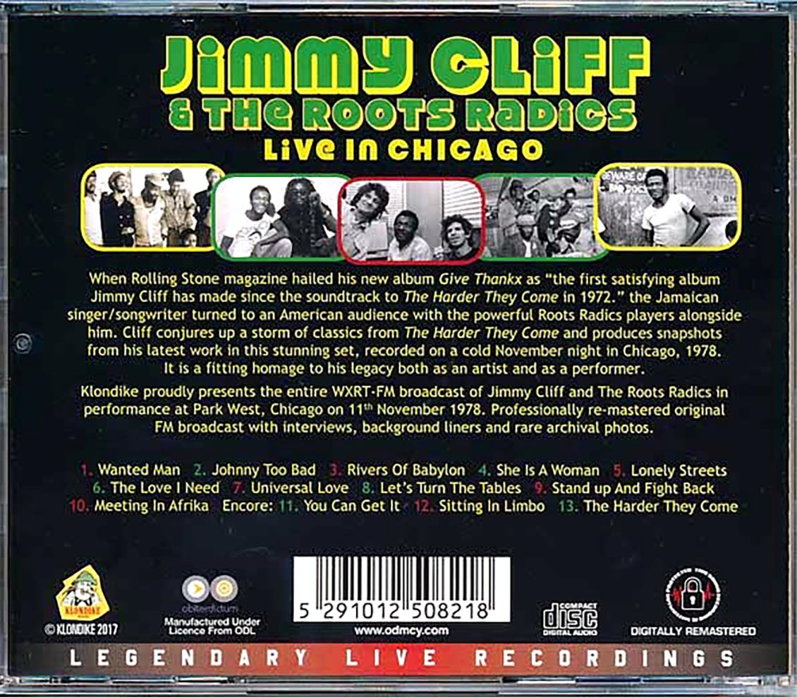 Jimmy Cliff & The Roots Radics - Live In Chicago (remastered)