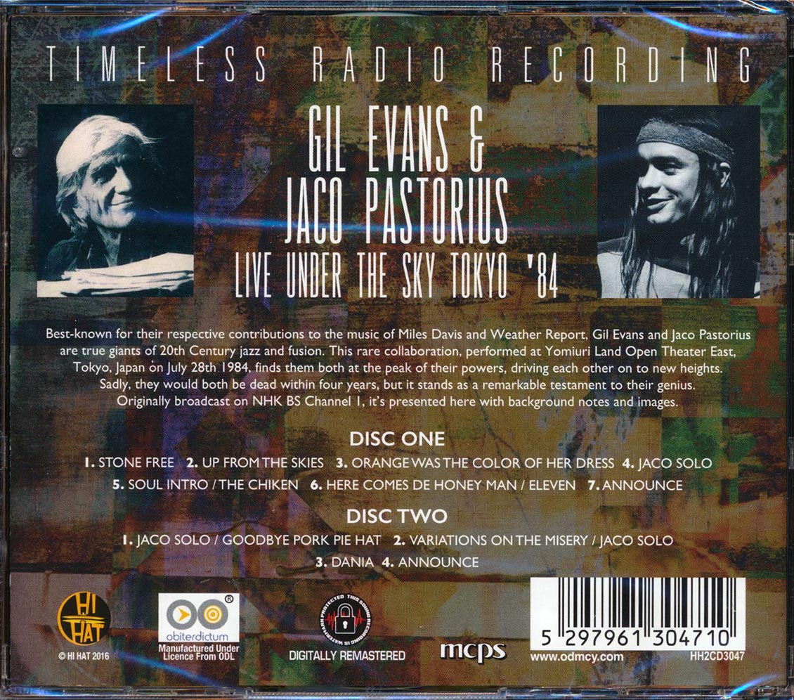 Gil Evans & Jaco Pastorius - Live Under The Sky Tokyo '84 (2xCD) (remastered)