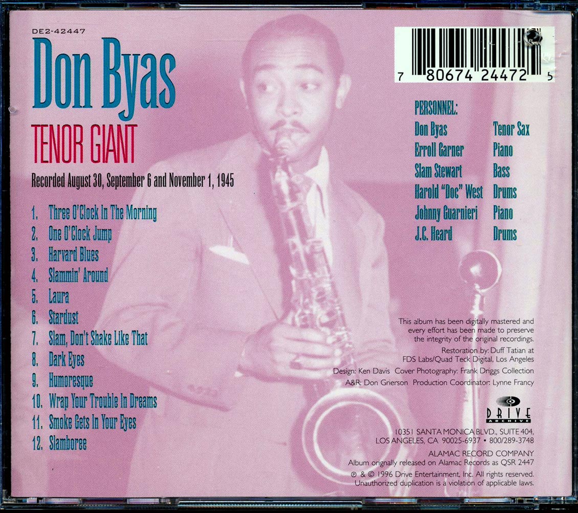 Don Byas - Tenor Giant (marked/ltd stock)