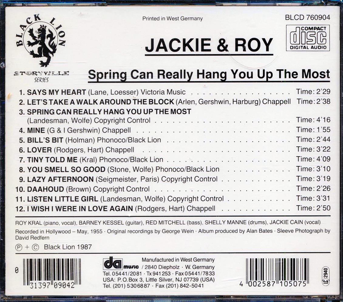 Jackie & Roy - Spring Can Really Hang You Up The Most