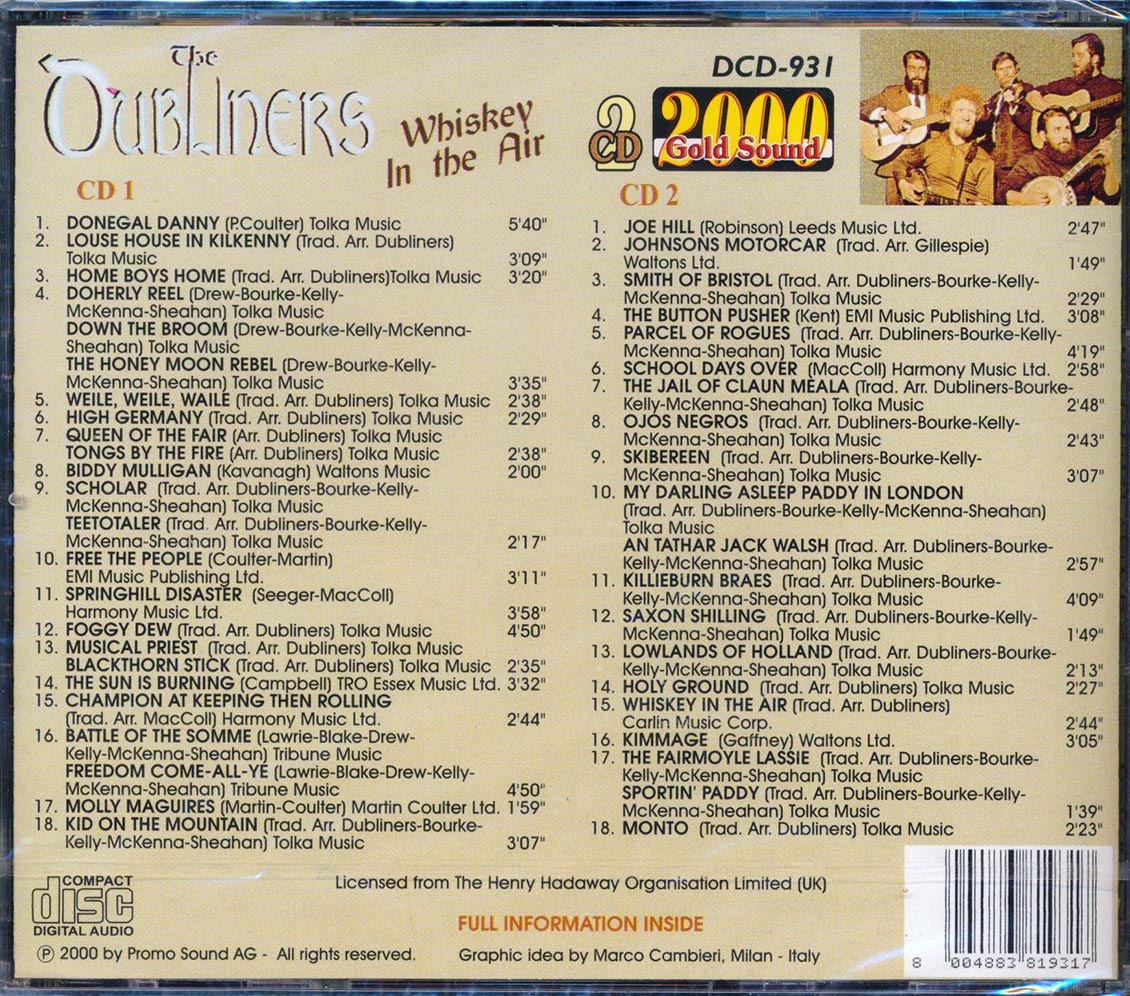 The Dubliners - Whiskey In The Air (36 tracks) (2xCD)