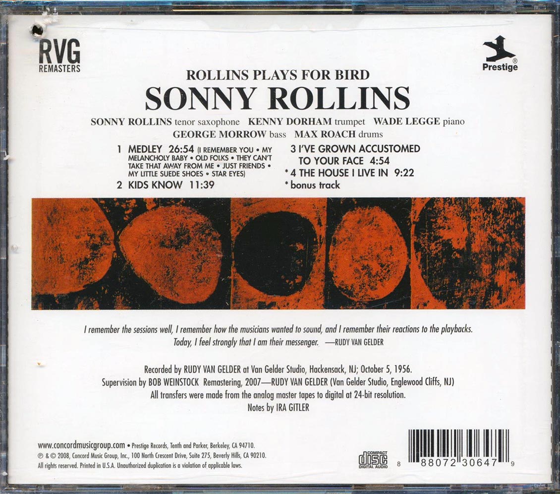 Sonny Rollins - Rollins Plays For Bird