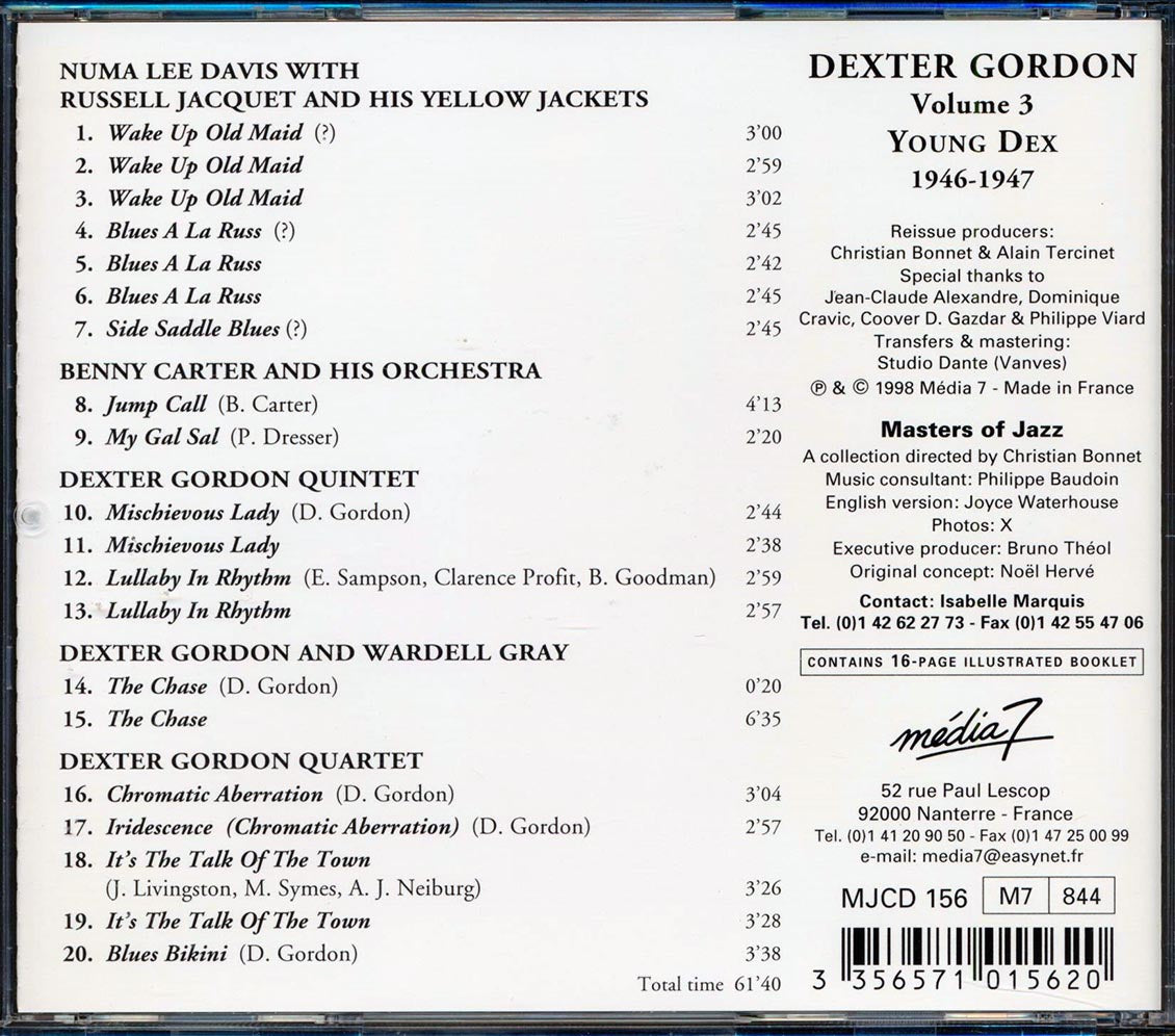 Dexter Gordon - Young Dex: Volume 3 1946-1947