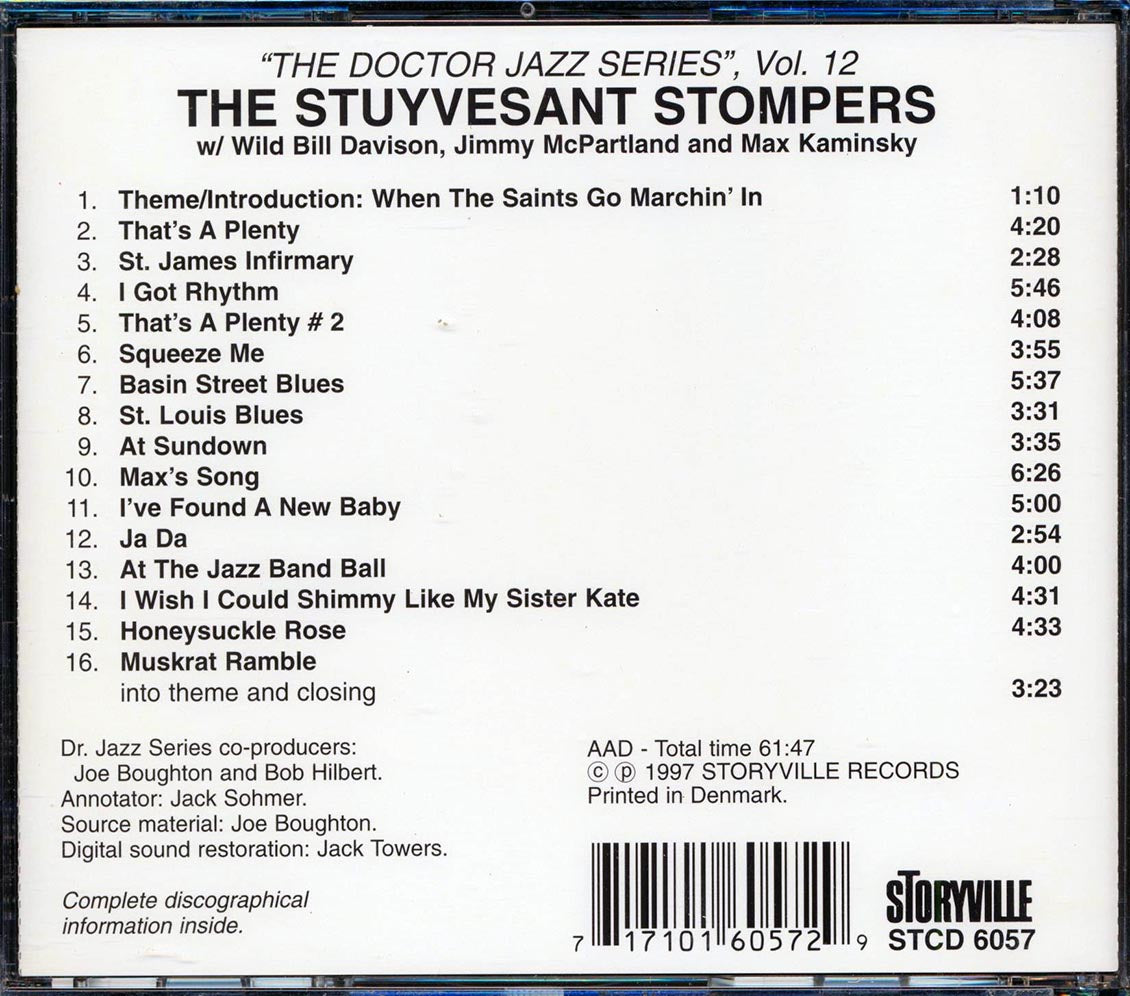 Stuyvesant Stompers With Wild Bill - Dr. Jazz Volume 12: 1951-1952
