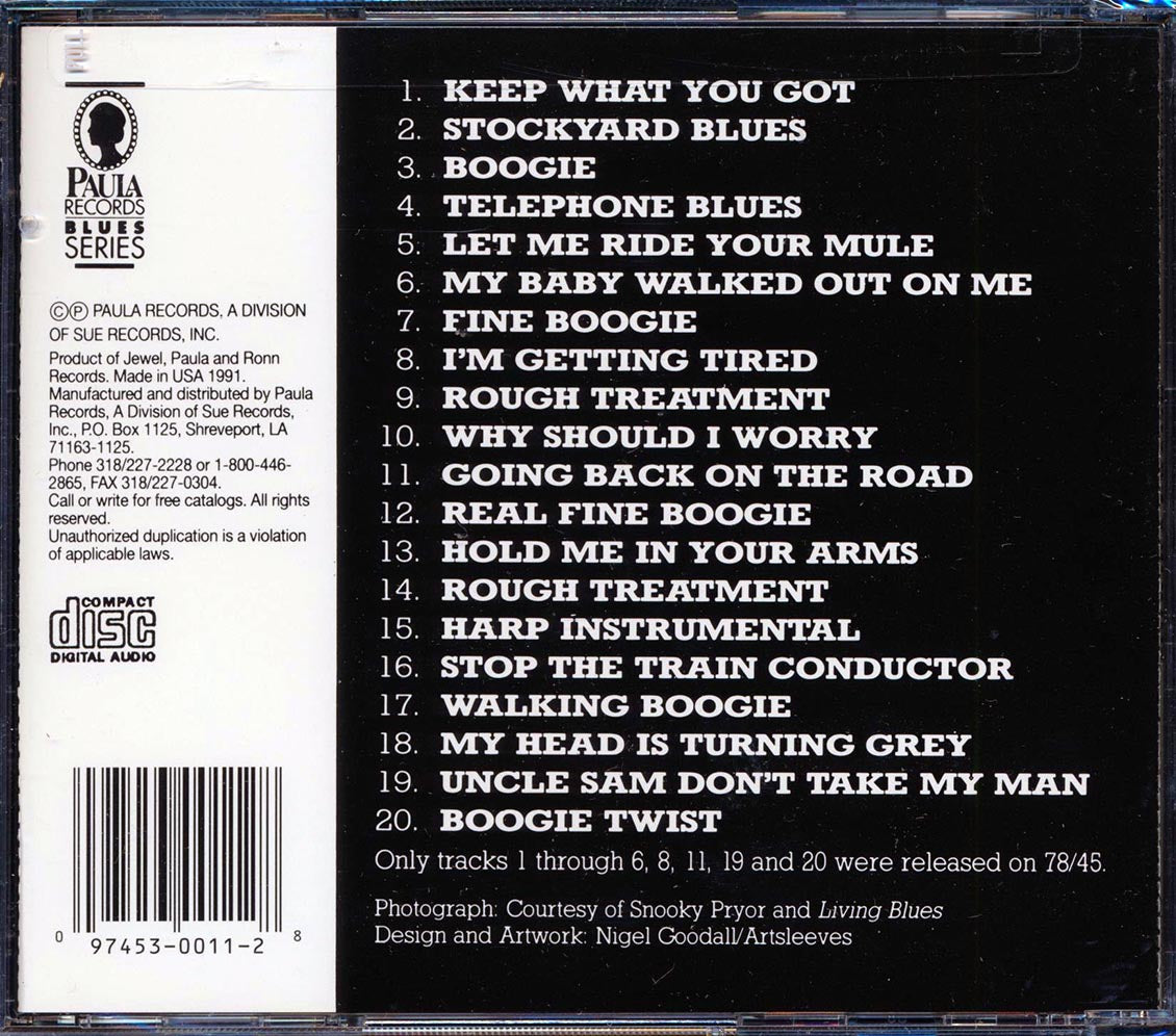 Snooky Pryor Featuring Sunnyland Slim, Piano - Snooky Pryor Featuring Sunnyland Slim, Piano (20 tracks)