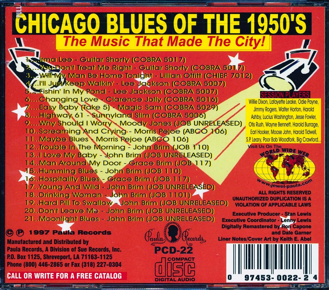 Sunnyland Slim, Magic Sam, Moody Jones, Lee Jackson, John Brim, Etc. - Chicago Blues Of The 1950s (21 tracks)
