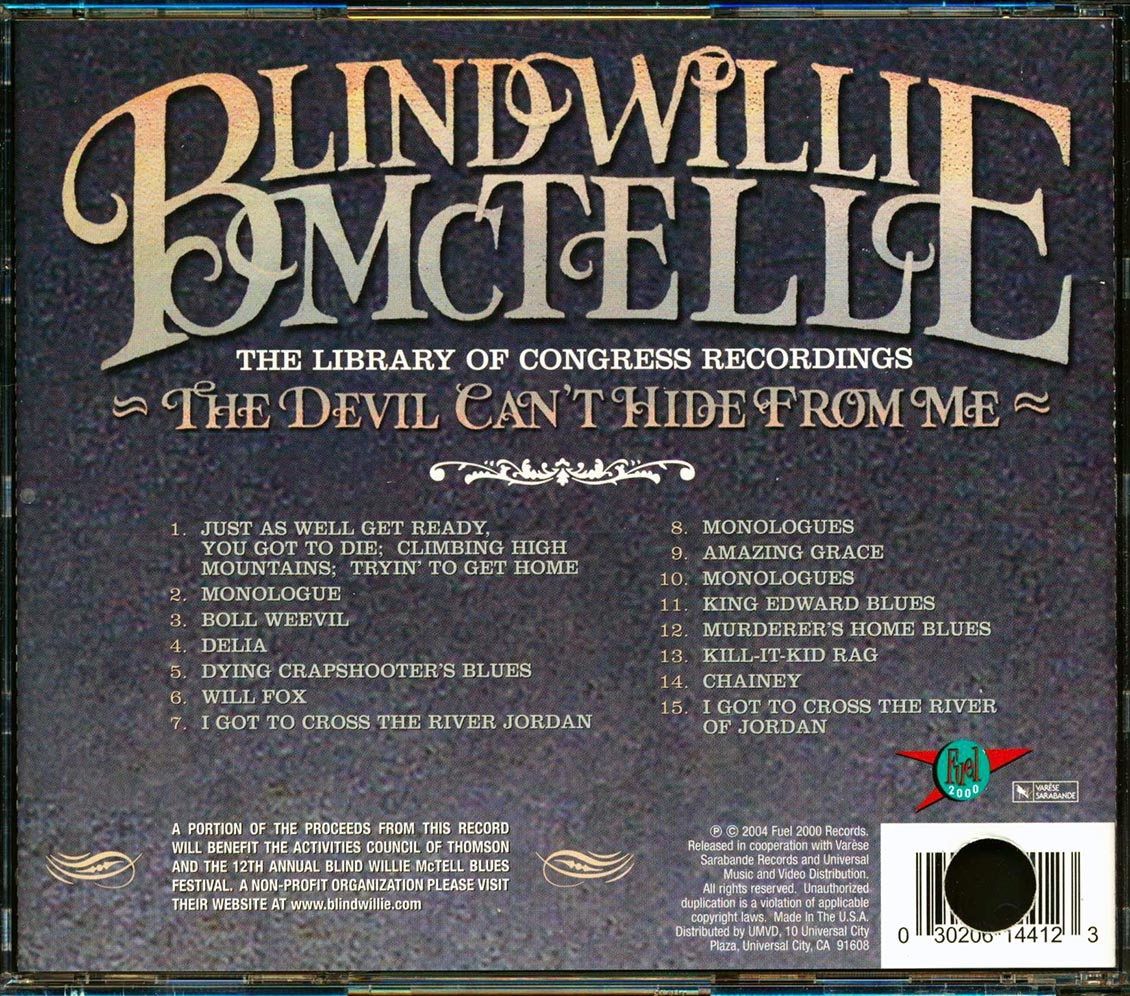 Blind Willie McTell - The Devil Can't Hide From Me (incl. large booklet) (marked/ltd stock) (remastered)