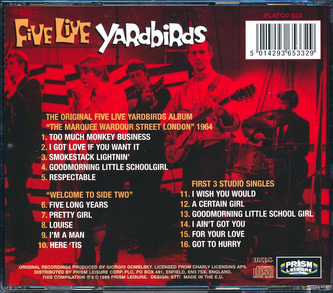 The Yardbirds - Five Live + The A & B Sides Of The First Three Singles