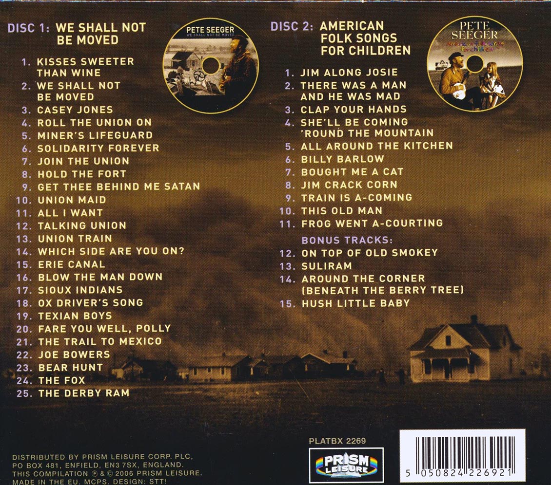 Pete Seeger - We Shall Not Be Moved (40 tracks) (2xCD)