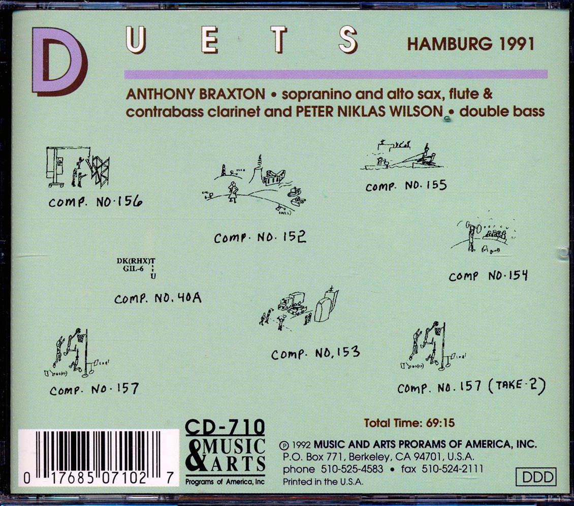 Anthony Braxton, Peter N Wilson - Duets Hamburg 1991 (incl. large booklet)