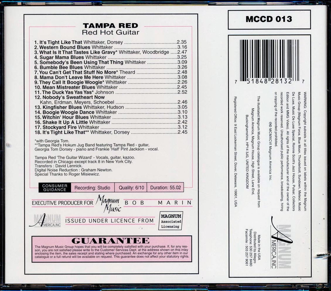 Tampa Red - Red Hot Guitar (marked/ltd stock)