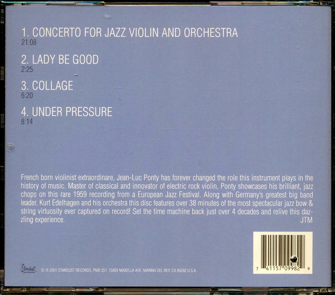 Jean-Luc Ponty - With Kurt Edelhagen & His Orchestra (marked/ltd stock)