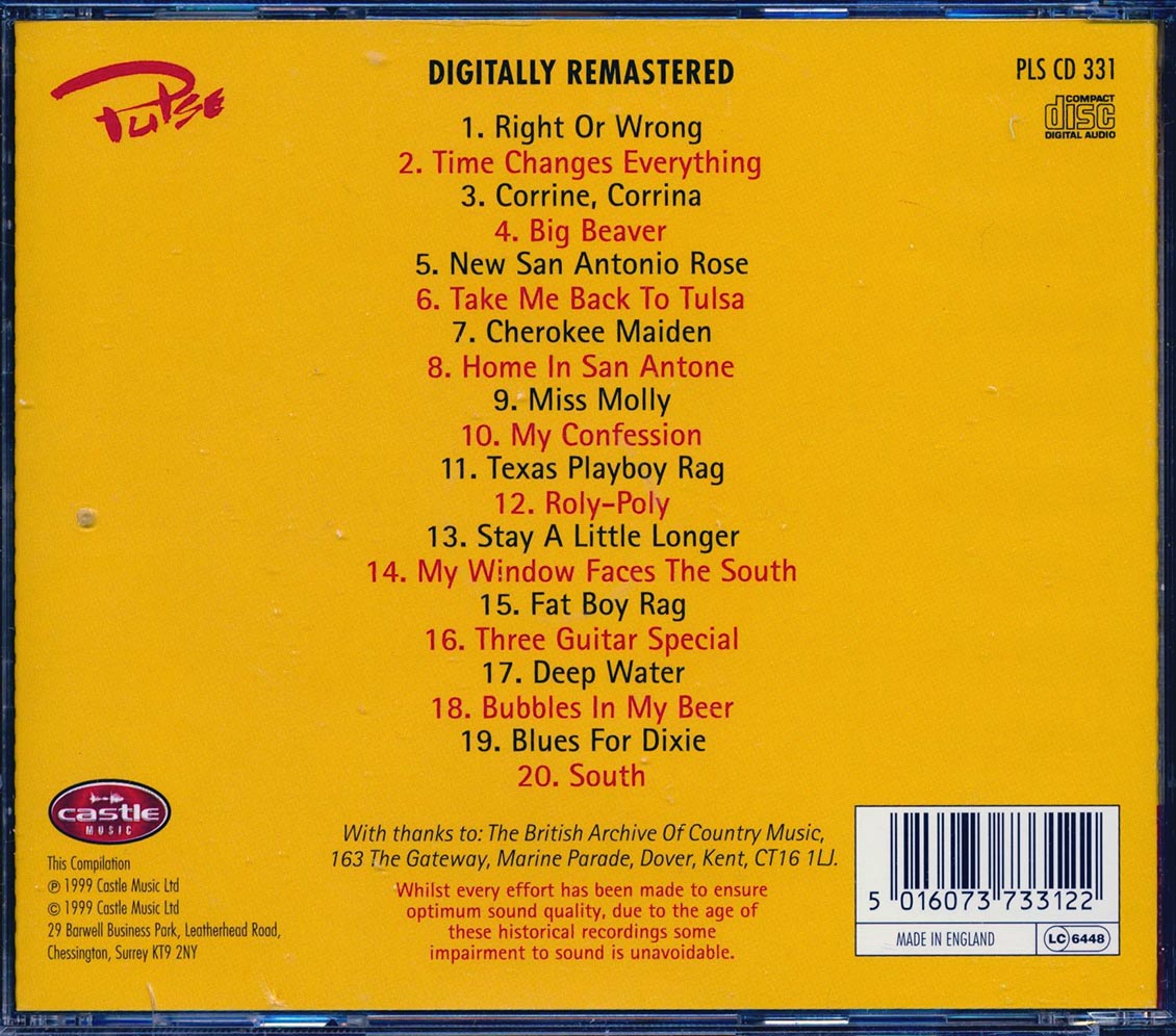 Bob Wills & His Texas Playboys - Famous Country Music Makers (20 tracks)