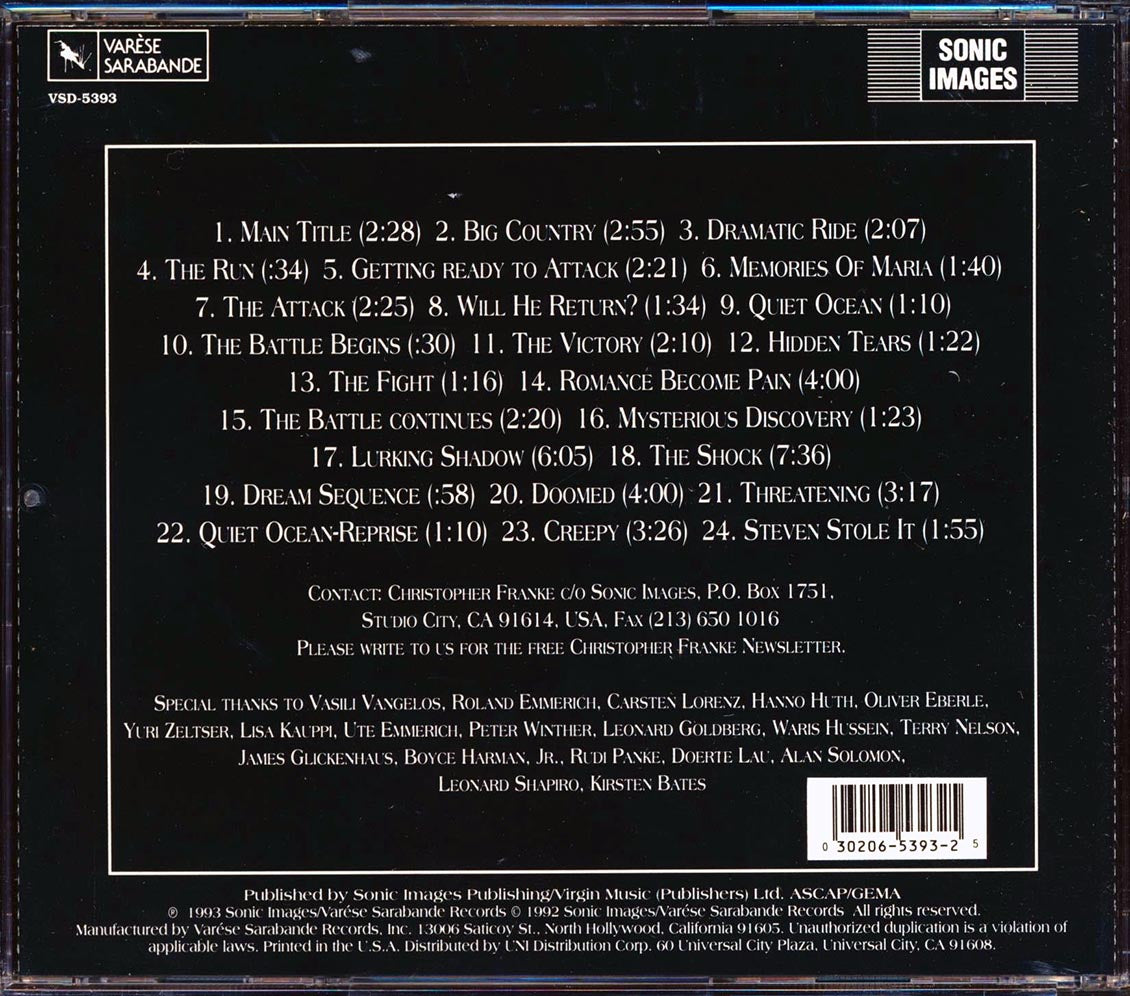 Christopher Franke - New Music For Films Volume 1 (marked/ltd stock)