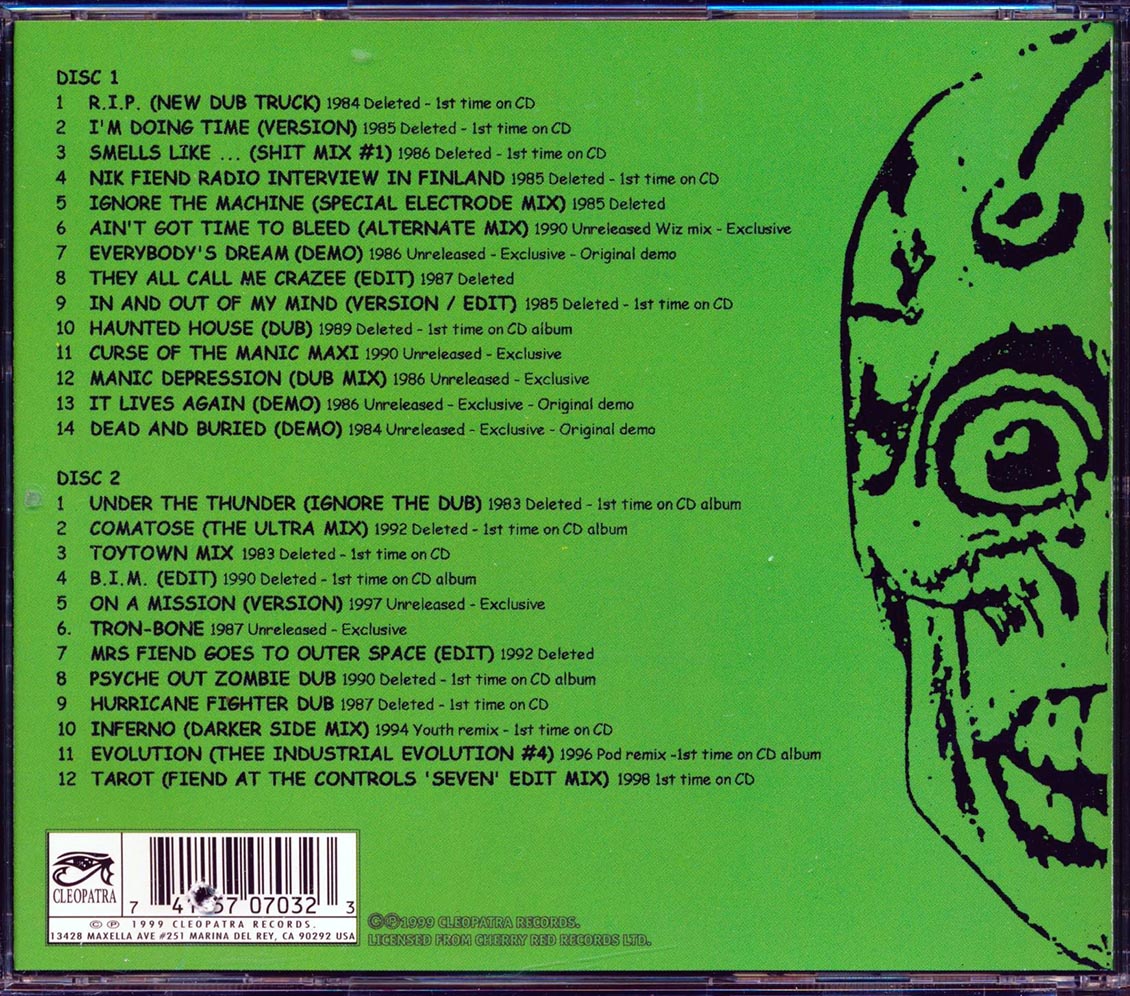 Alien Sex Fiend - Fiend At The Controls Volume 1 + Volume 2 (26 tracks) (2xCD) (marked/ltd stock)