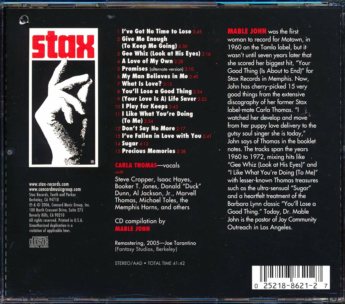 Carla Thomas - Stax Profiles (marked/ltd stock)
