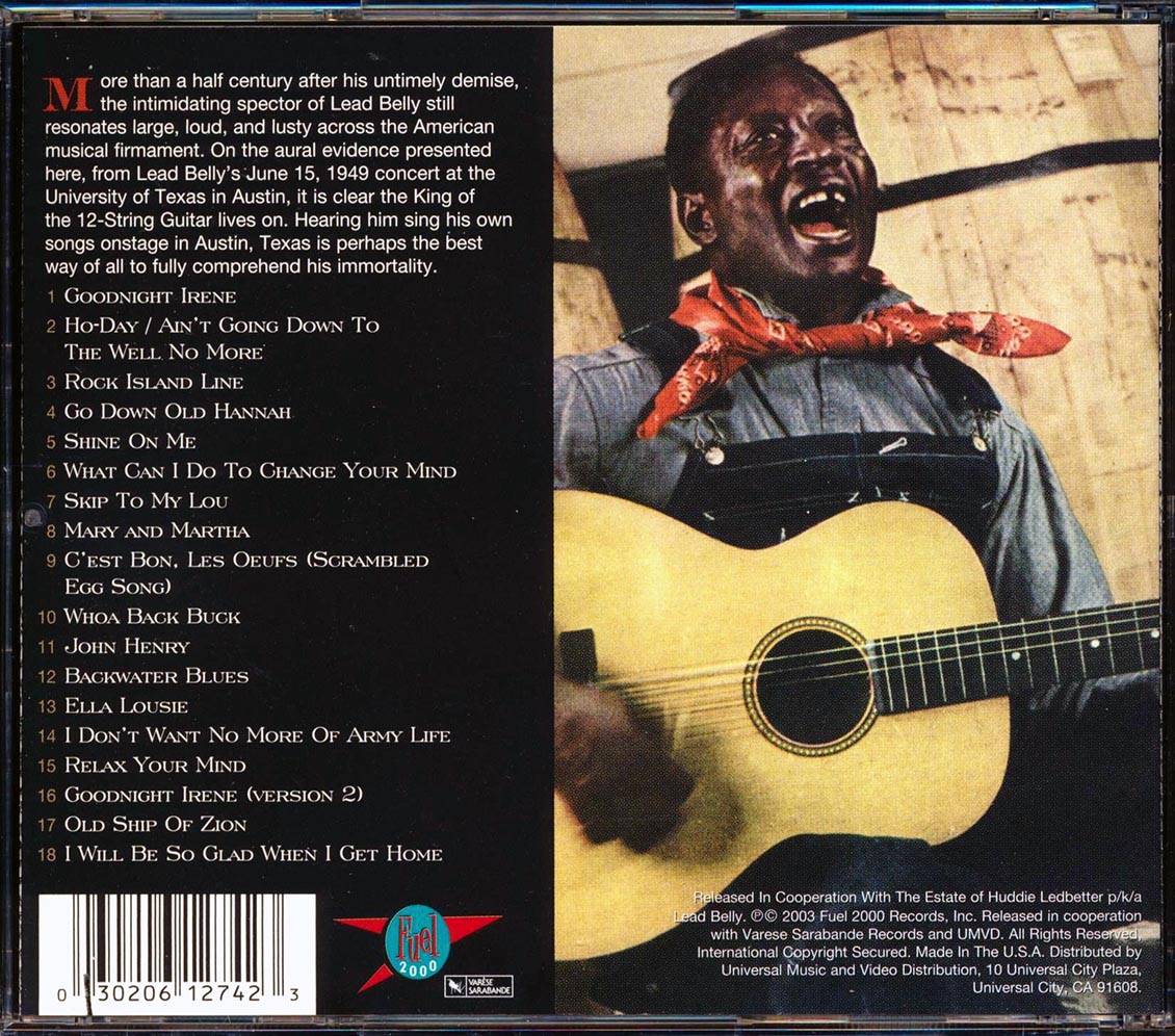 Leadbelly - Absolutely The Best Volume 2: In Concert (marked/ltd stock)