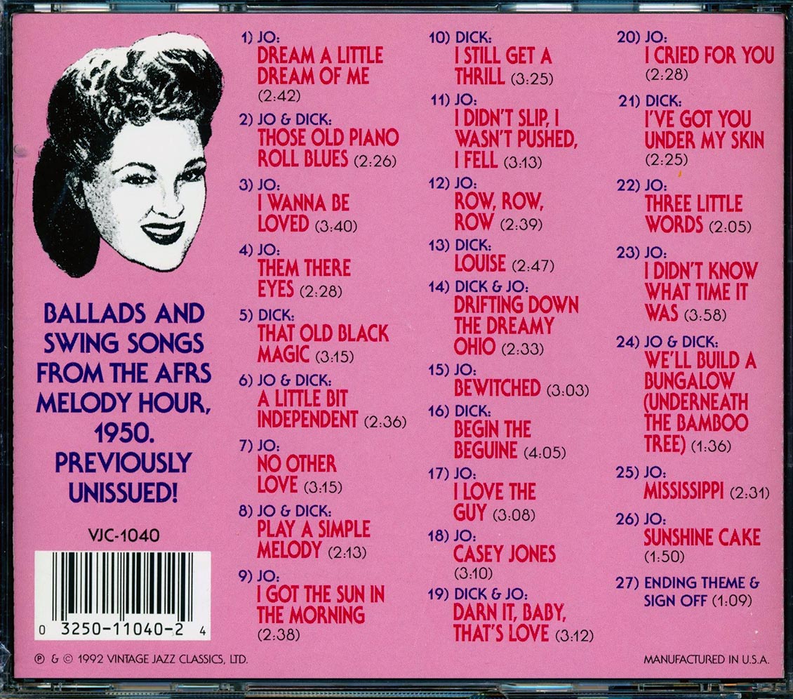 Jo Stafford, Dick Haymes - Drifting And Dreaming With Jo Stafford