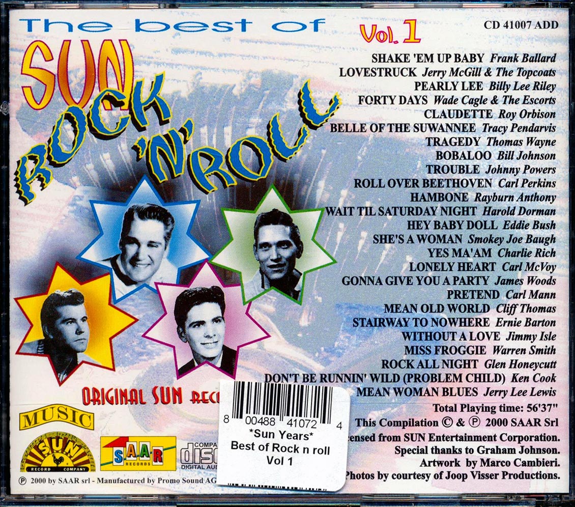 Roy Orbison, Wade Cagle & The Escorts, Frank Ballard, Etc. - The Best Of Sun Rock 'n' Roll Volume 1