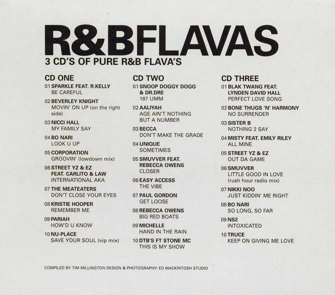 Dr. Dre, Snoop Doggy Dogg, R Kelly, Etc. - R&B Flavas: 3 CD's Of Pure R&B Flavas (30 tracks) (3xCD) (box set)
