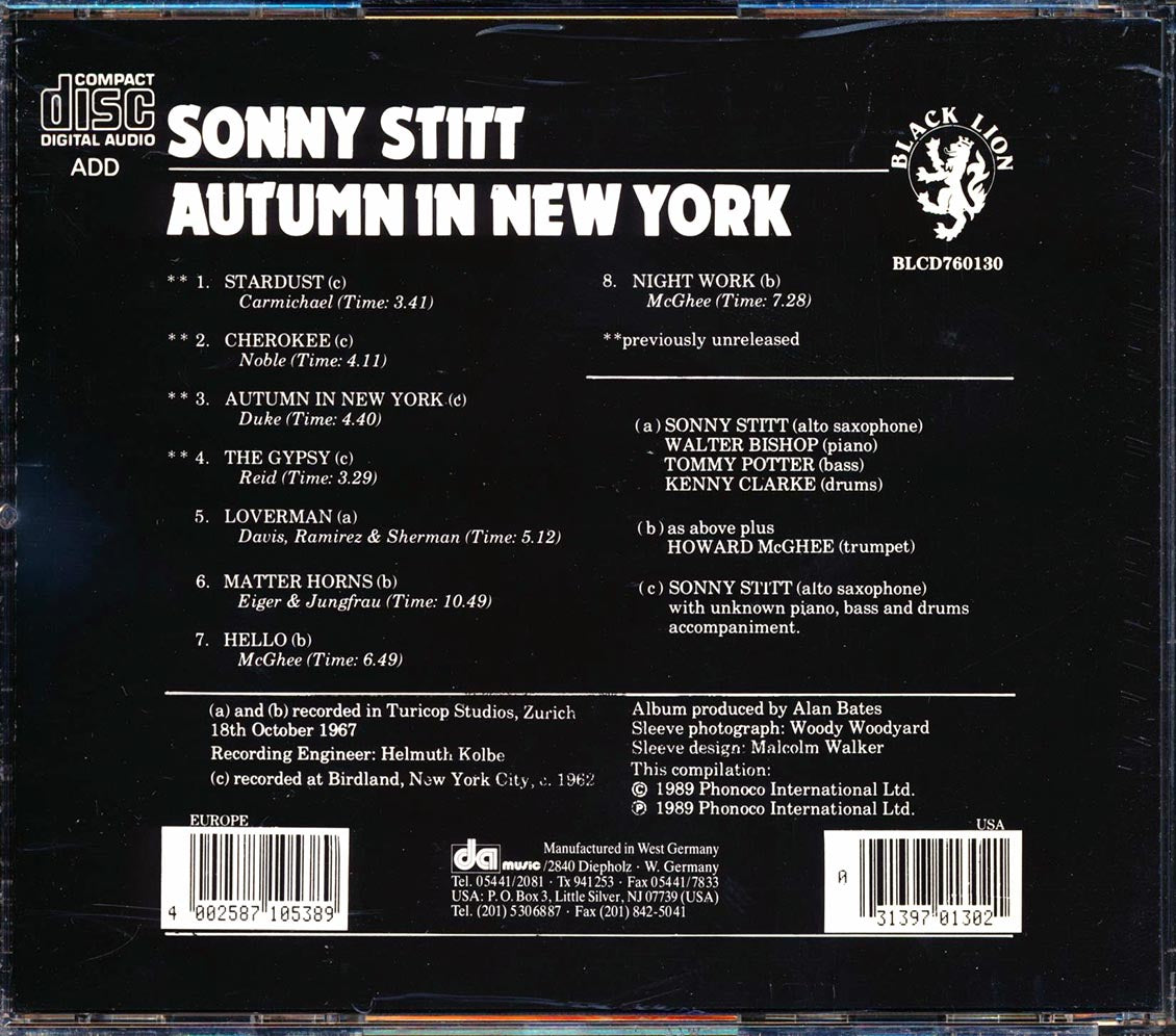 Sonny Stitt - Autumn In New York