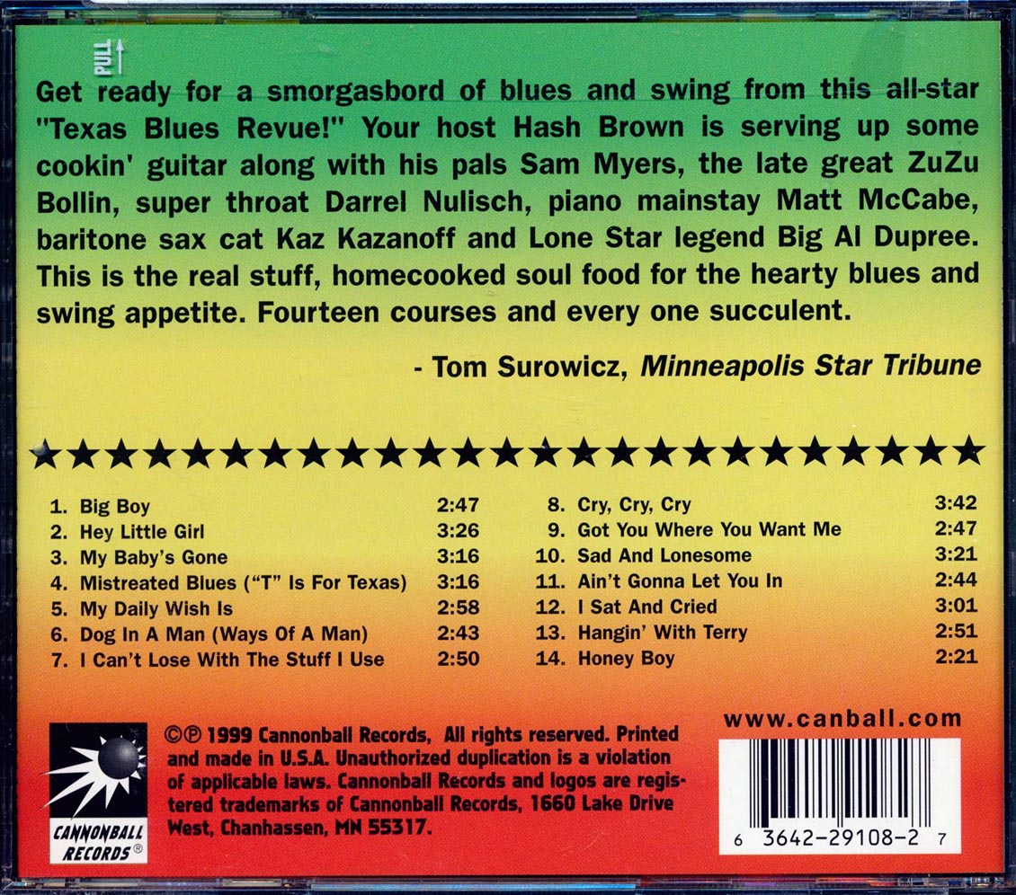 Zuzu Bollin, Darrell Nulisch, Sam Myers - Hash Brown's Texas Blues Revue