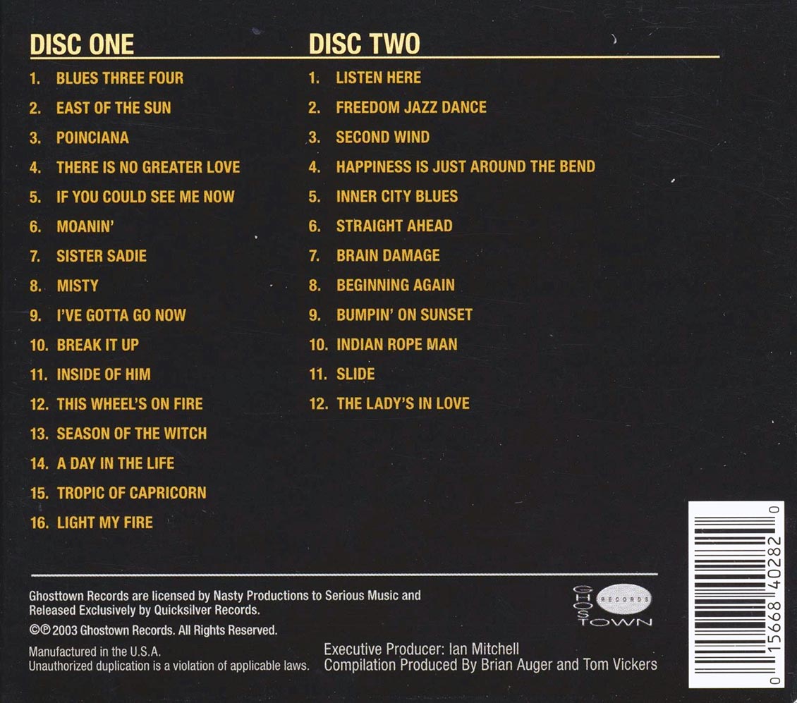 Brian Auger - Auger Rhythms: Brian Auger's Musical History (28 tracks) (2xCD) (deluxe 3-fold digipak)
