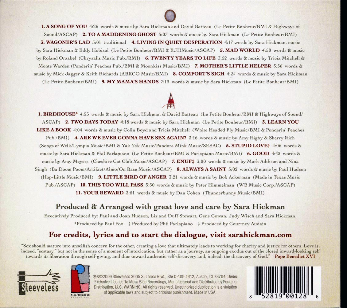 Sara Hickman - Motherlode (20 tracks) (2xCD) (deluxe 3-fold digipak)