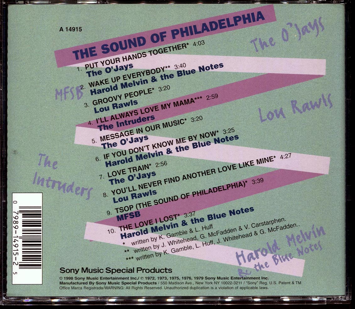 Lou Rawls, The O'Jays, Harold Melvin & The Blue Notes, MSFB - The Sound Of Philadelphia