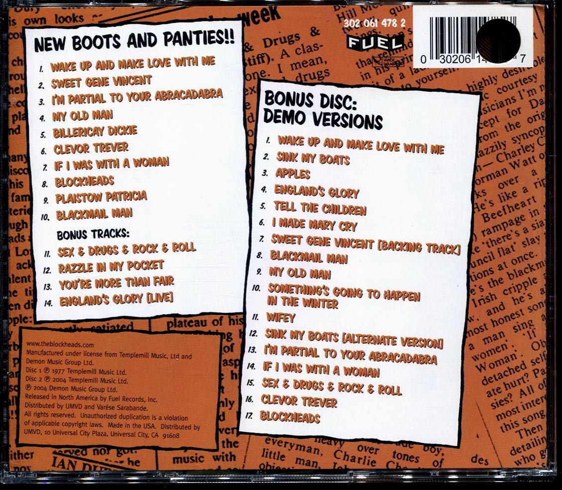 Ian Dury - New Boots And Panties!! (31 tracks) (2xCD) (marked/ltd stock)