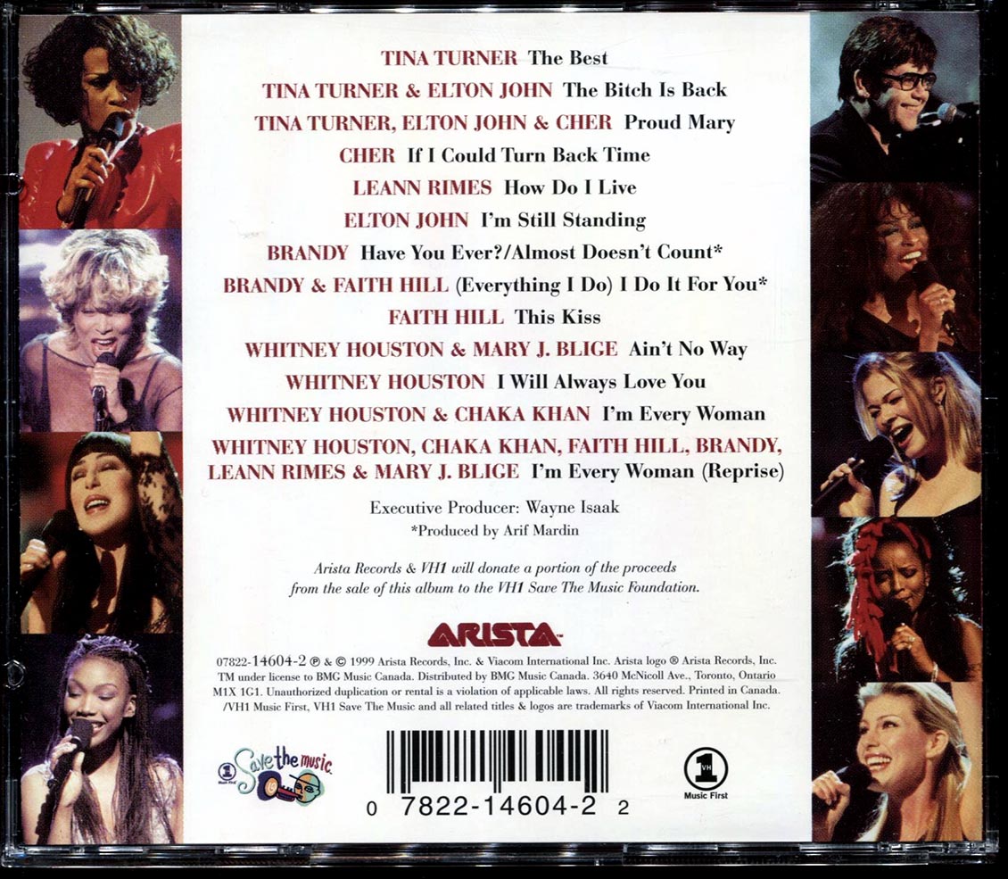 Whitney Houston, Cher, Tina Turner, Brandy, Elton John, Etc. - Divas Live 99