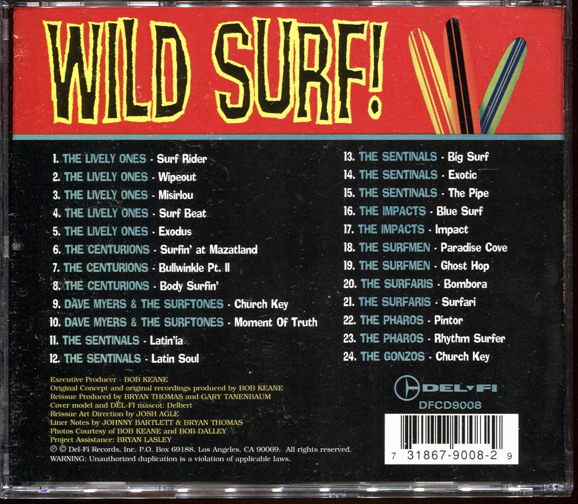 Lively Ones, The Sentinals, The Impacts, The Surfaris, Etc. - Wild Surf! (24 tracks)