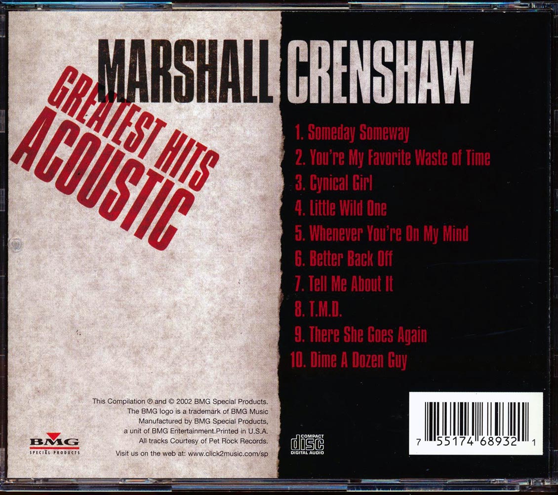 Marshall Crenshaw - Greatest Hits Acoustic