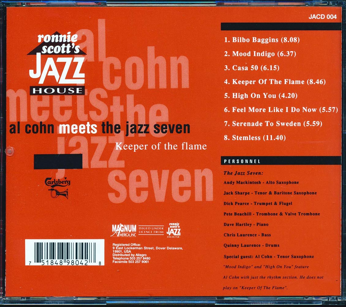 Al Cohn, The Jazz Seven - Al Cohn Meets The Jazz Seven: Keeper Of The Flame