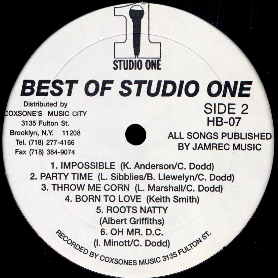 Alton Ellis, Johnny Osbourne, The Gladiators, The Cables, The Heptones, Sugar Minott, Etc. - Best Of Studio One