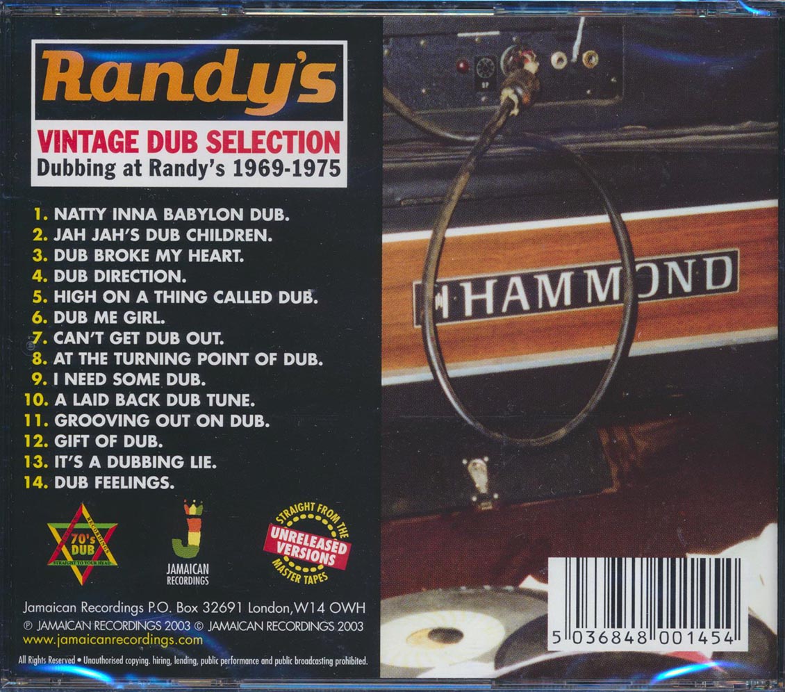 Randy's Vintage Dub Selection - Dubbing At Randy's