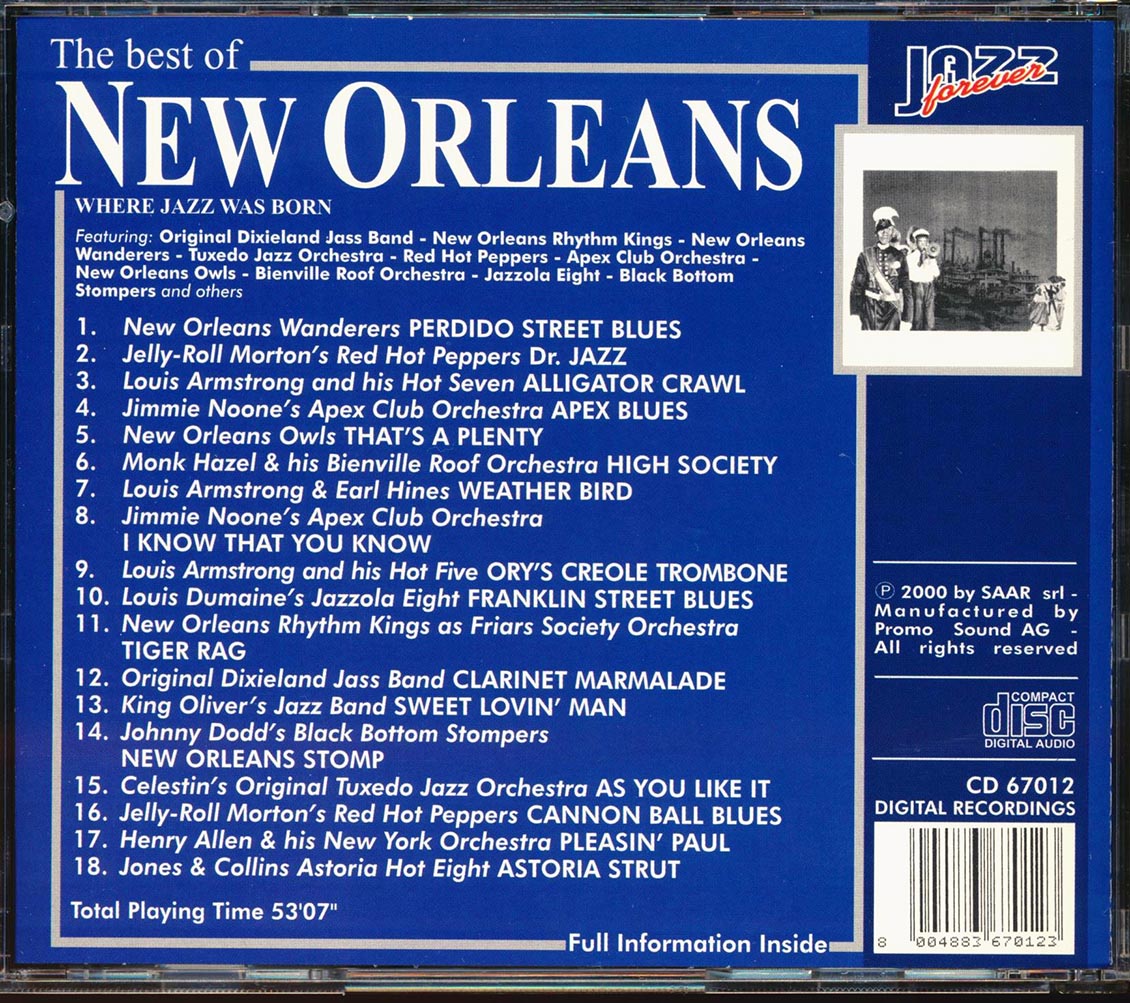 Jelly Roll Morton, Louis Armstrong, Etc. - The Best Of New Orleans: Where Jazz Was Born
