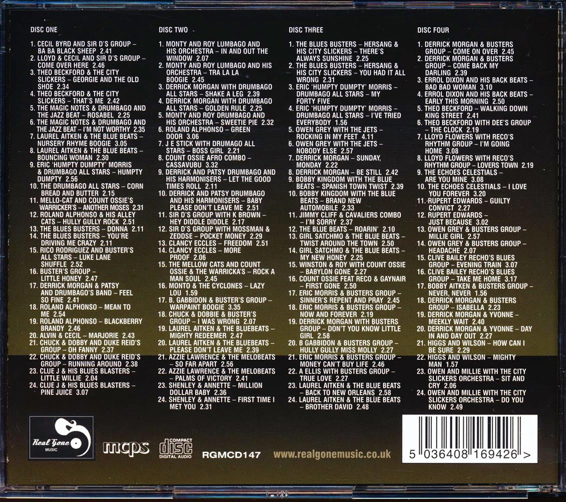 Roland Alphonso, Drumbago All Stars, Theo Beckford, Derrick Morgan, Etc. - Blue Beat Volume 2: The Singles BB49-BB96 (96 tracks) (4xCD)