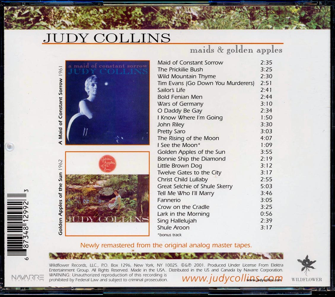 Judy Collins - Maids + Golden Apples: Judy Collins' First Two Albums (2 albums on 1 CD) (remastered)